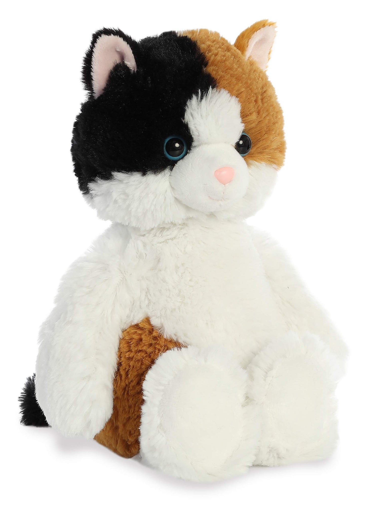 Aurora 12" Esmeralda Cat Plush Toy - White, Model 34221