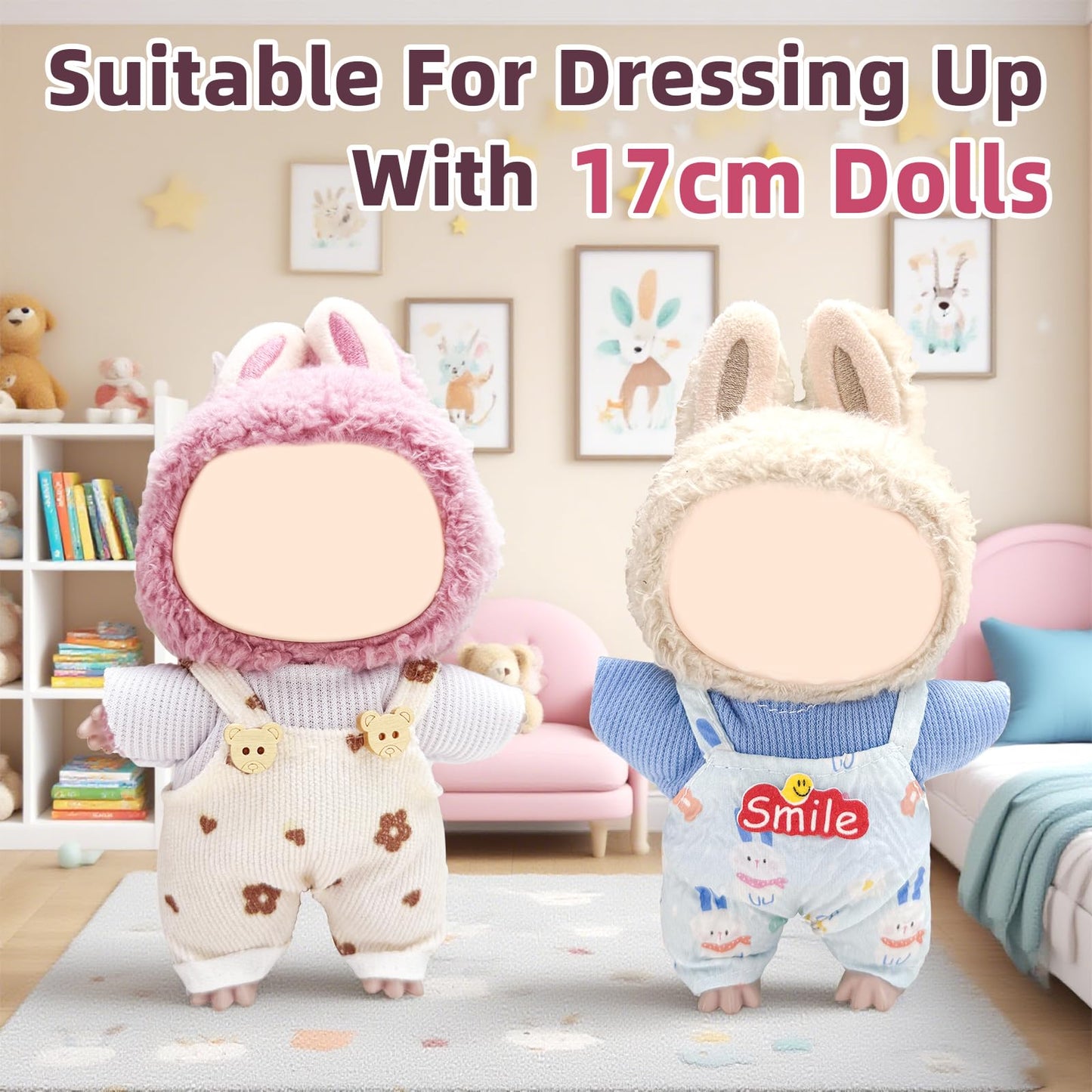 4 Pack-17 Cm Doll Clothes Clothes For Doll Cute Accessories For Fashion Dolls Clothing Girl Chic Style Set Elegant Dress Accesso