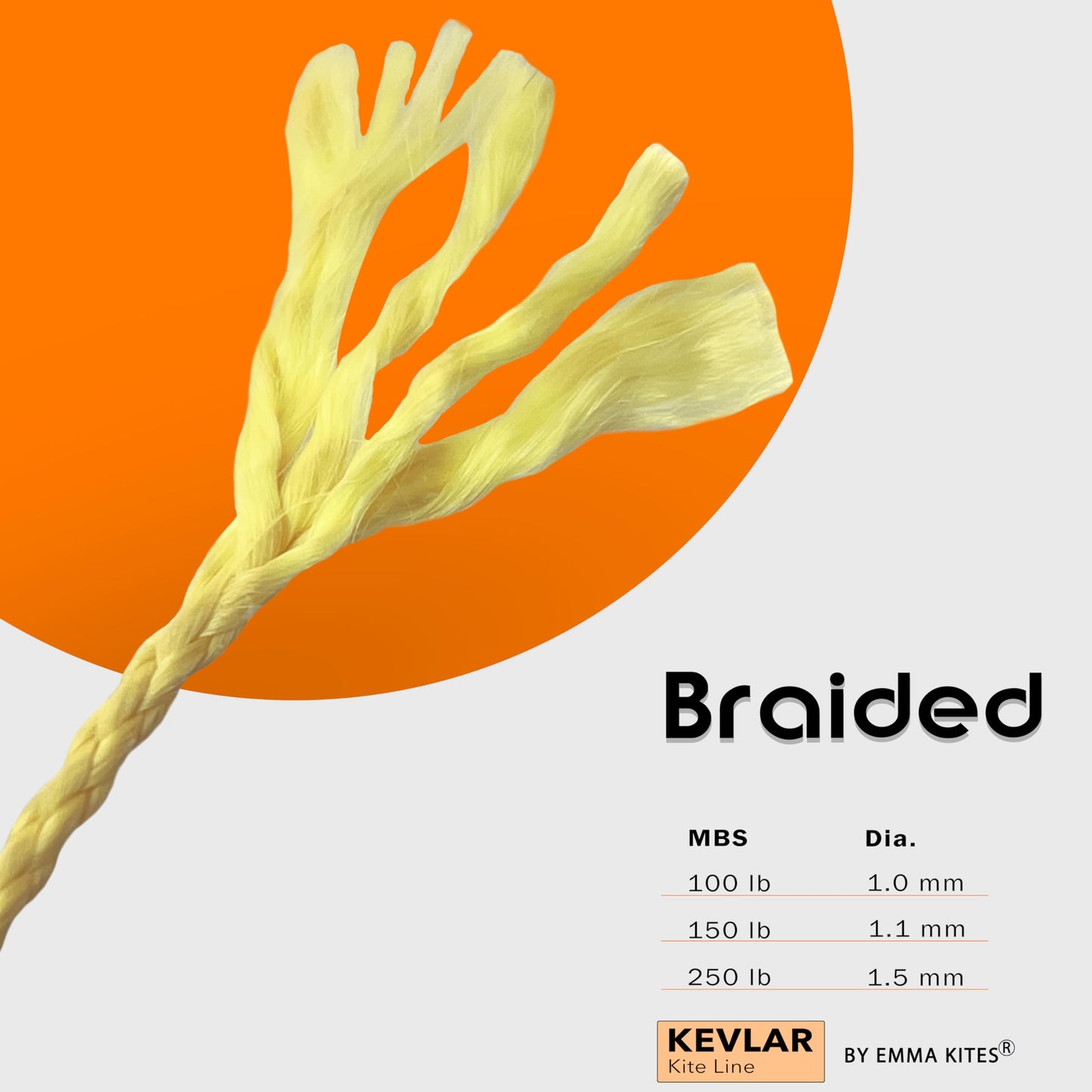Emma Kites Kevlar Kite Line 1000Ft 250Lb Braided Kite String Abrasion Resistant Low Stretch Utility Cord For Outdoor Tactical Su