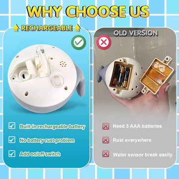 Gigilli Light Up Whale Bath Toys Sprinkler For Babies 6-12 12-18 Months Or Kids Ages 1-3 2-4, Easter Basket Stuffers Rechargeable Infant Toddler Bath Toys For 1 Year Old Boys Girls 1St Birthday Gifts