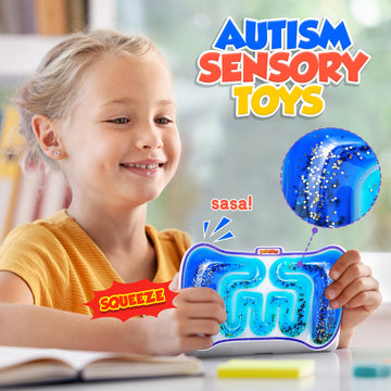 Squishy Sensory Toys For Kids - Fidget Toy Sensory Tube Filled With Colorful Goo, Glitter, Calming Toys For Kids With Autism, Ad