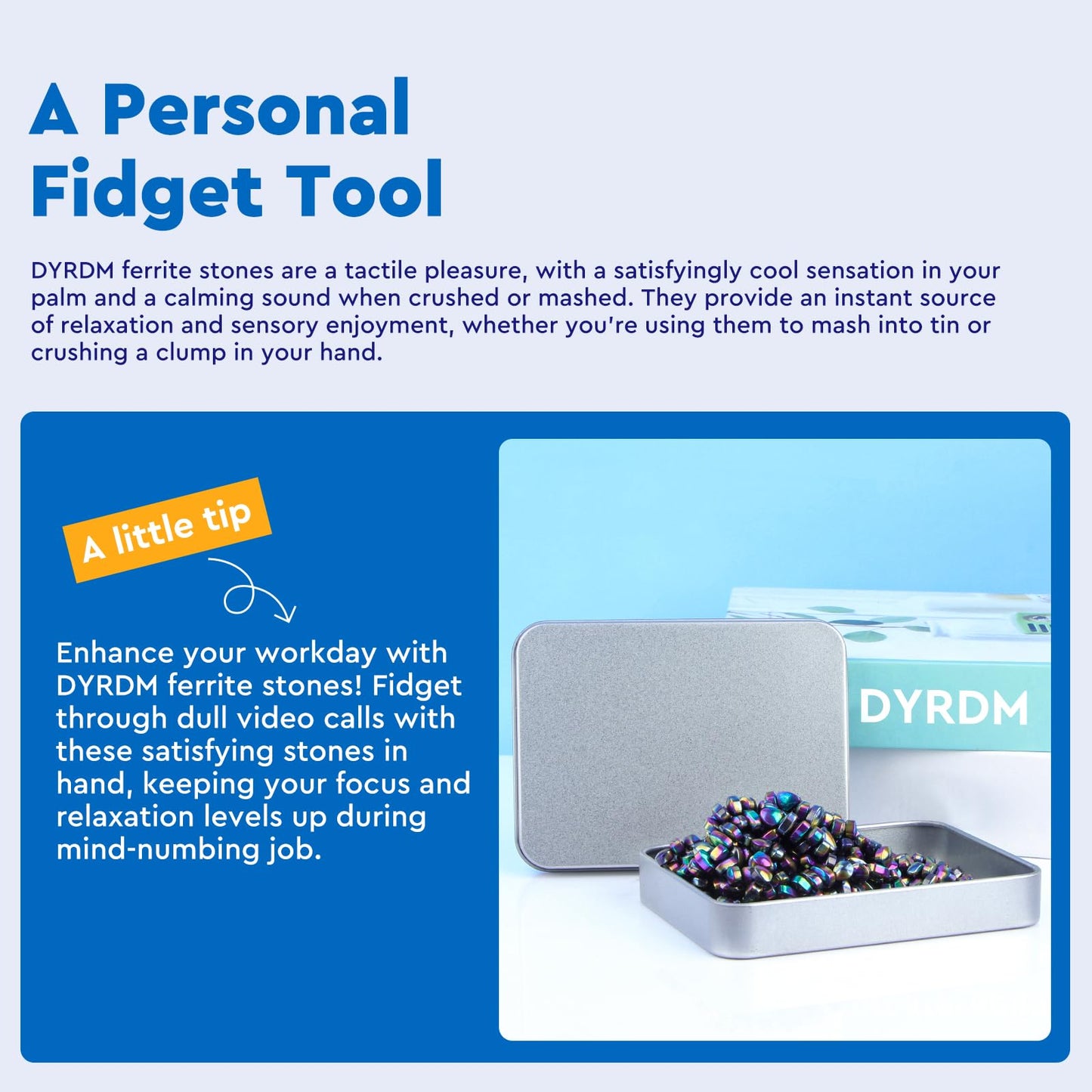 Dyrdm Ferrite Putty,Colorful Over 500 Weak Magnetic Ferrite Stones,Satisfying Magnet Rocks Desk Toys For Office And Fidget Toys