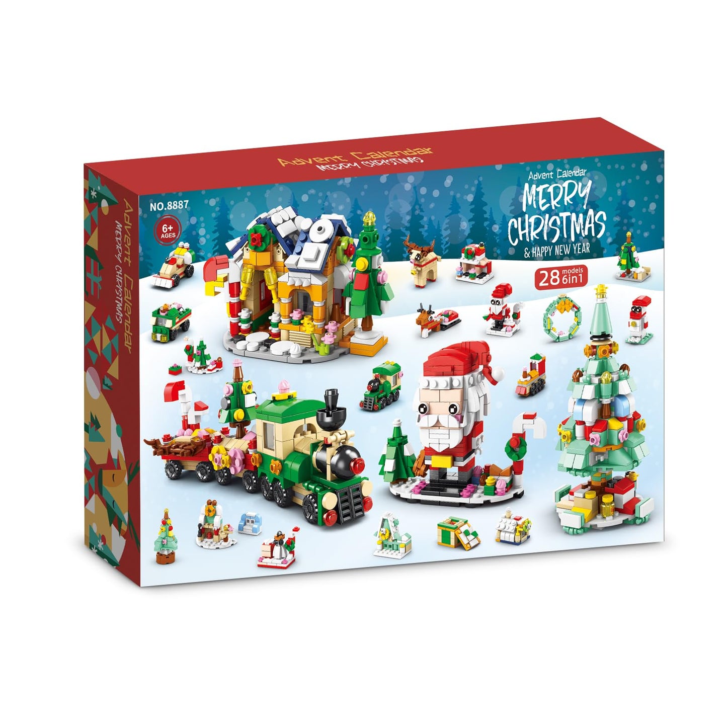 1123 Pieces Advent Calendar 2024 Building Blocks Set - 24 In 4 Building Brick Model For Countdown To Christmas - Gift Daily Coll