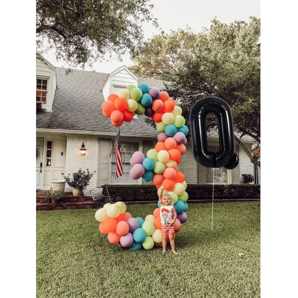 Toniful 40 Inch Large Black Q Letter Balloons Jumbo Helium Balloons,Foil Mylar Big Alphabet Balloons For Birthday Party Annivers