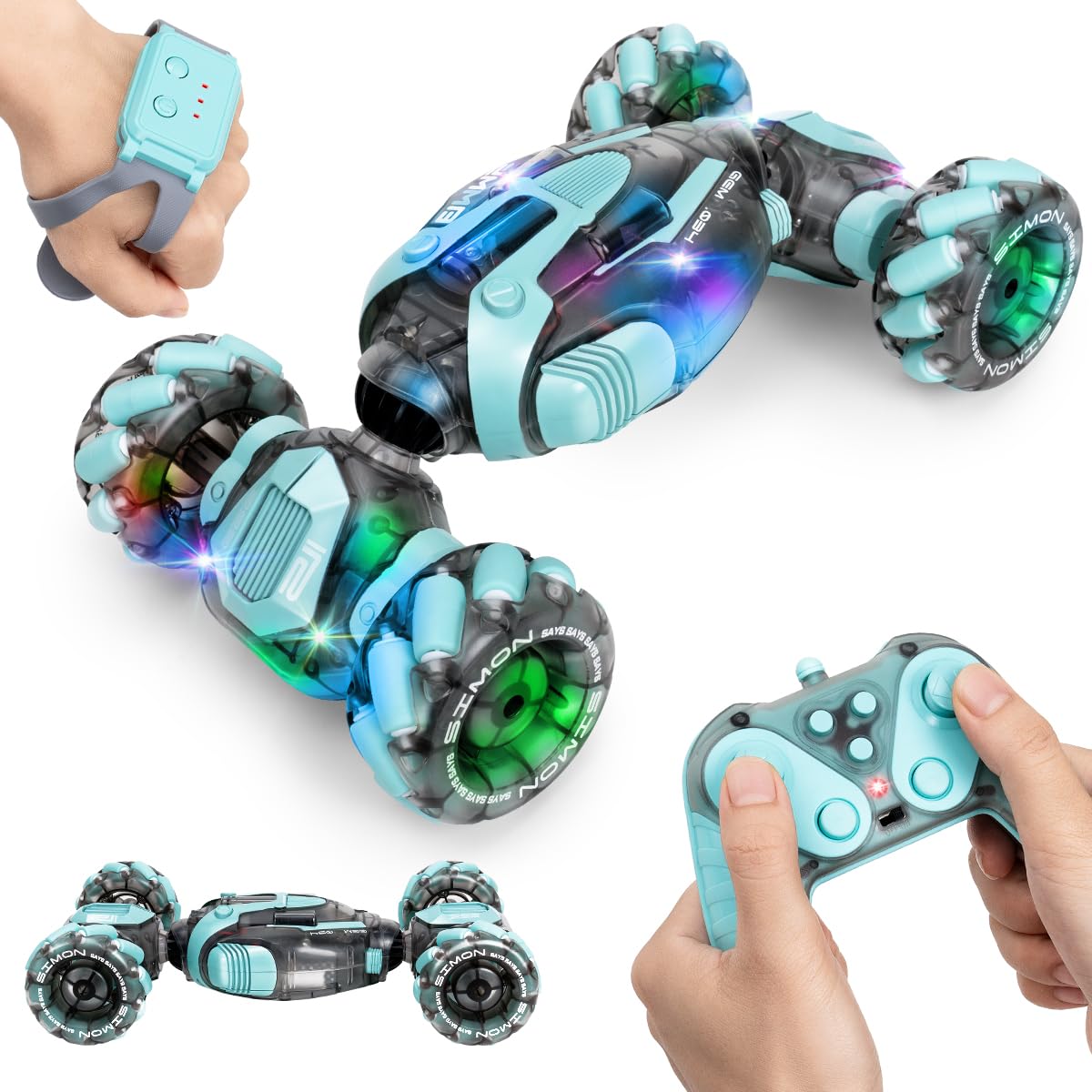 ZMMB Gesture Sensing RC Stunt Car - Best Gifts for Boys 6-12 Year Old 360 Rotating 4WD Remote Control Transform Hand Controlled