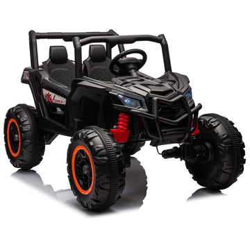 24V Ride On Toys For Big Kids, 2 Seater Ride On Cars With Remote Control, Ride On Truck W/ 4-Wheeler Suspension, 3 Speeds, Led L