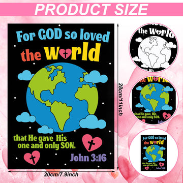 Zhanmai 30 Pcs Religious Valentine Coloring Poster Color Your Own Gods Love Posters DIY Christian Cross Crafts Bible Scripture