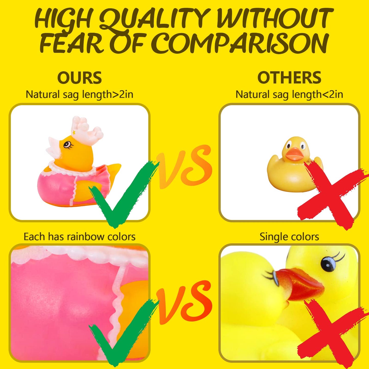 Rubber Ducks In Bulk 50 Pack, Ducks For Jeeps, Assorted Duckies For Jeep Ducking, Floater Duck Bath Toys For Kids Baby Showers Accessories, Birthday Gifts