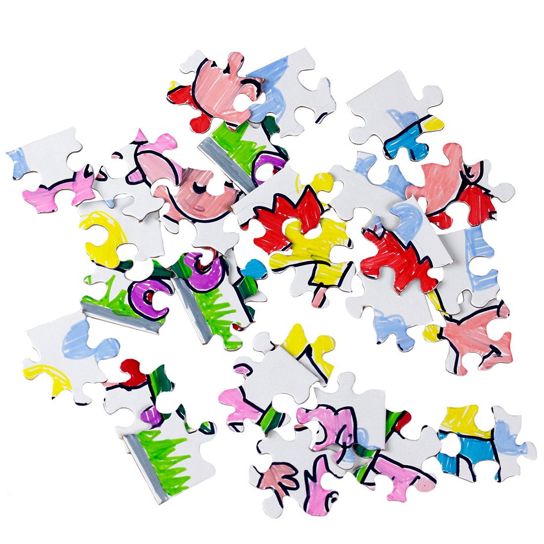 12 Blank Jigsaw Puzzles – 5.5 X 8 Inch, 28 Pieces Each – Hygloss Dyi Party Invites, Perfect For Decorating, Kids' Activities, Arts & Crafts Or Party Favors - Puzzle Pieces To Draw On For Crafts