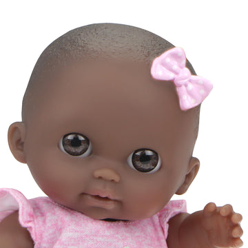 Jc Toys Adorable Lil' Cutesies Lila African American All Vinyl Water Friendly Doll, 8.5''