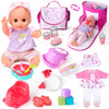 AuntyFey Baby Doll with Accessories Set, Baby Dolls Set for Toddler Girls 3-5 6-12, Baby Doll Playset, Baby Dolls for 5 Year Old