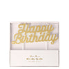 Meri Meri Happy Birthday Text Candle (Pack of 1), Unscented Meri Meri Birthday Candles