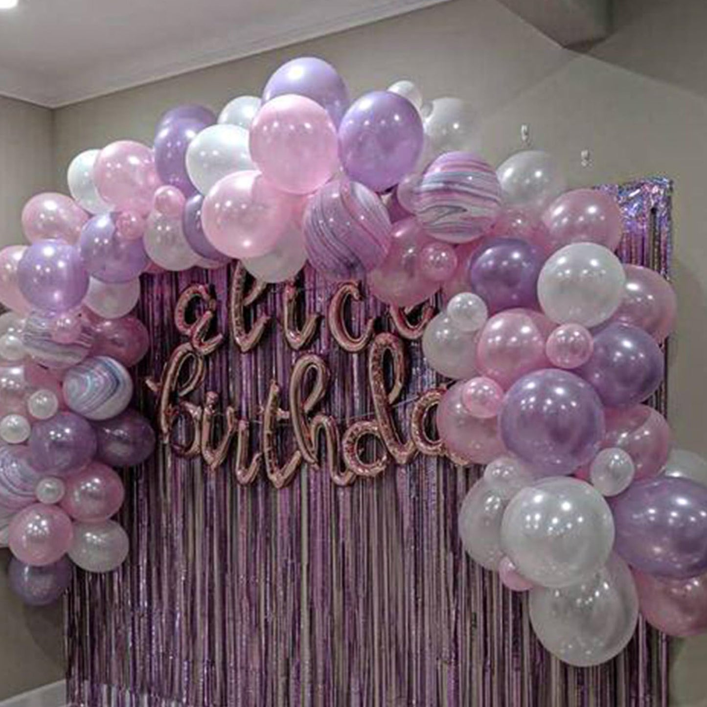 Purple Balloons, 55Pcs Dark Purple Party Balloons 12 Inch Pearl Pale Pink And Purple Latex Balloons Light Purple Helium Balloons