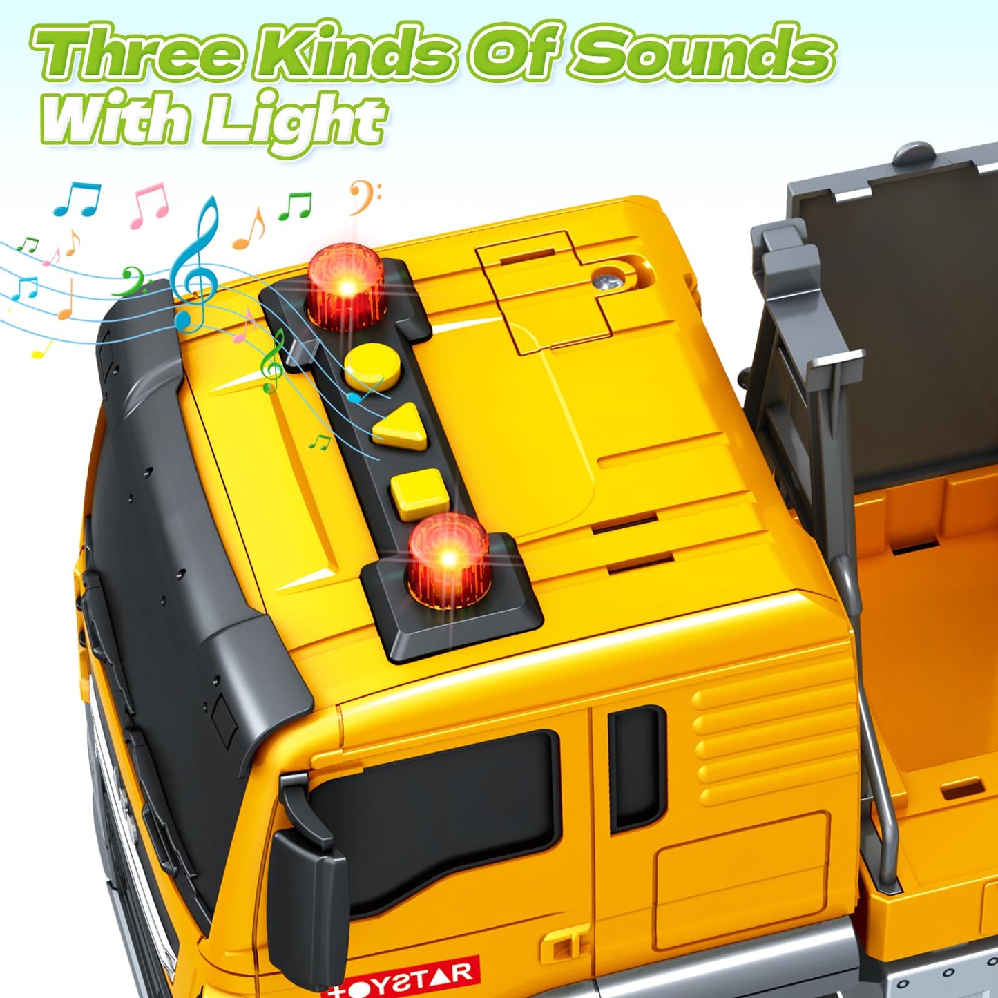 Kids Toys for 3 4 5 6 7 8 Years Old Boys, Large Excavator Truck Toy with Lights, Sounds, Toddler Friction Powered Truck Vehicle