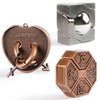Brain Teaser Puzzles 3 Pieces Metal Cast Puzzle Games Toys 3D Highly Difficult mature-themed Puzzles IQ Educational Box for Teens