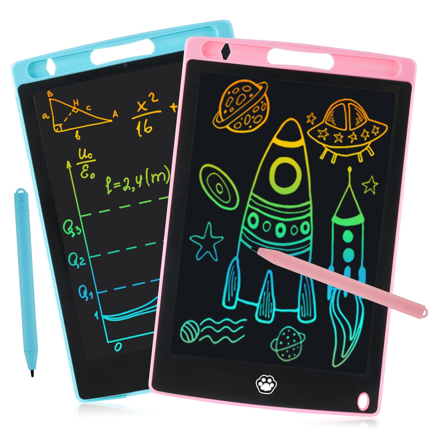 2 Pack Lcd Writing Tablet, Electronic Drawing Writing Board, Erasable Drawing Doodle Board, Doodle Pad Toys For Kids Adults Lear