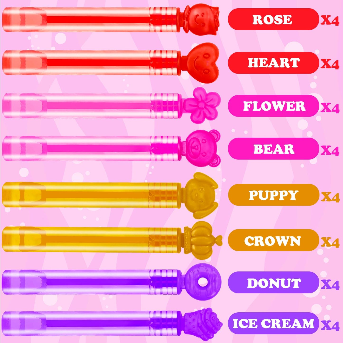 32 Pack Valentines Mini Bubbles Party Favors For Kids Classroom, Valentines Day Small Gifts Toys For Toddler Boy Girl,Valentine