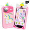 Kids Smart Phone for Girls with 4.0'' Large Touchscreen, 32G Card Christmas Birthday Gifts for Age 3-10 Kid Toys Cell Phone with