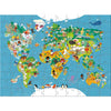 HABA World Map Jigsaw Puzzle - 100 Pieces, Cardboard Material, Model 302003