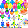 12-Pack 3.8'' Jumbo Prefilled Easter Eggs With Transformable Bunny Unicorn & Frog Fidget Spinners Easter Basket Essential Pop An