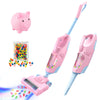 SMILESSKIDDO Kids Toy Vacuum & Piggy Bank Set - Real Working Vacuum for Chores, Earn Commission to Save, Teaches Money Skills &