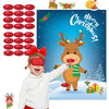 Funnlot Christmas Games for Kids - Pin The Nose on The Reindeer, 24 Reusable Noses Stickers & Blindfold, Holiday Party Fun for All Ages