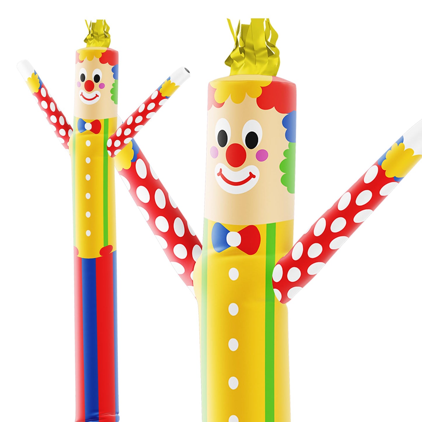 LookOurWay Air Dancers Inflatable Tube Man Attachment - 10 Feet Tall Wacky Waving Inflatable Dancing Tube Guy for Business Promotion - Blower Not Included - Character Circus Themed - Clown-New