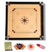 Wrf Superior Matte Finish Practice Carrom Board For Serious Professional Practice With Coins Striker And Powder Black New (32 In