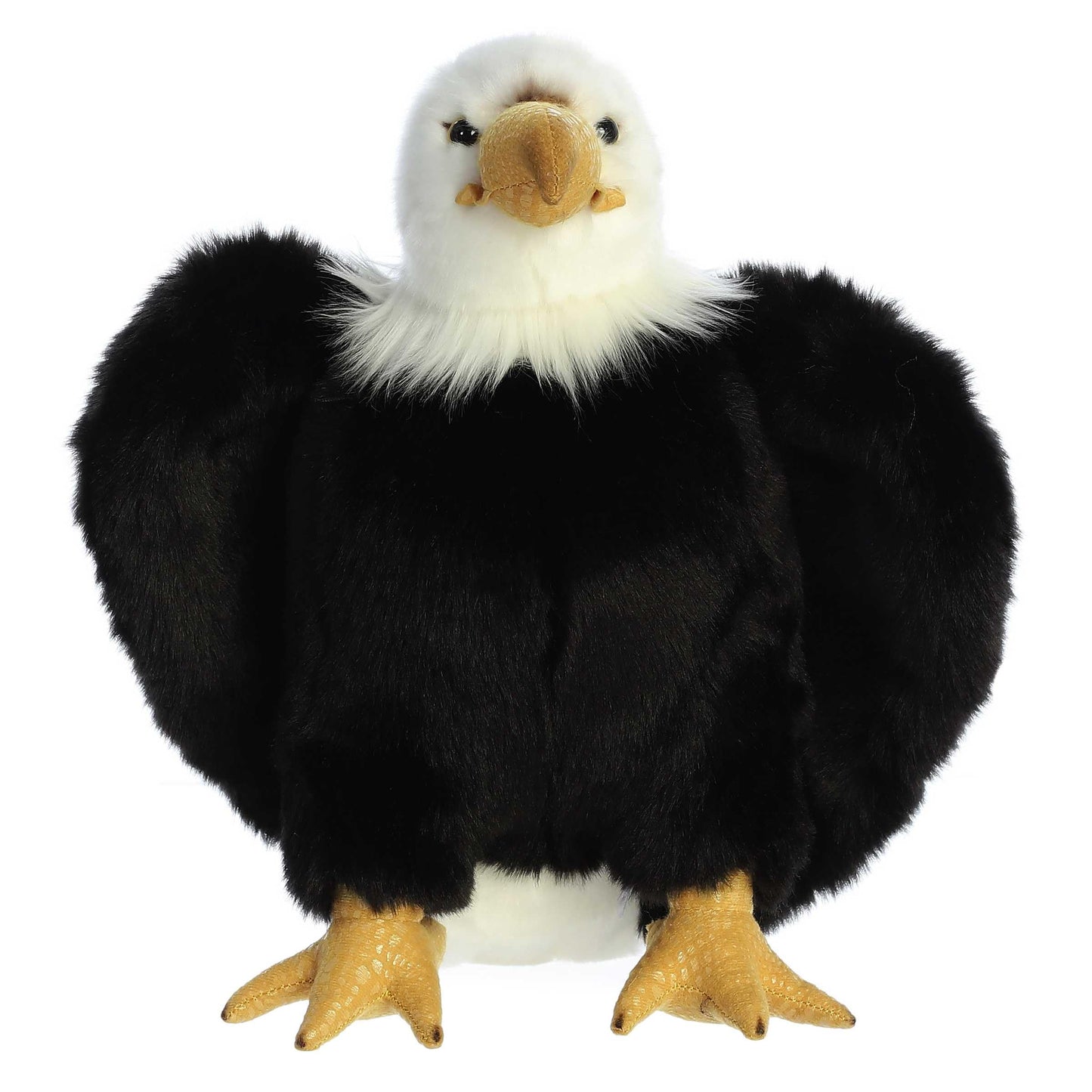 Aurora® Playful Wild Life Regal Eagle Stuffed Animal - Comforting Companion - Imaginative Play - Black 10.5 Inches