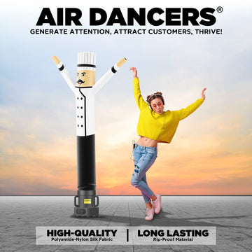 LookOurWay Air Dancers Inflatable Tube Man Set - 7ft Tall Wacky Waving Inflatable Dancing Tube Guy with Weather Resistant Blower - Restaurant and Food Themed - Chef