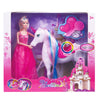Princess Doll And Magic Light Unicorn Playset, Princess Unicorn Horse Toys Gifts For Girls Kids Aged 3 4 5 6, Present For Christ