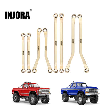 INJORA 46g Brass High Clearance Links Set for TRX4M High Trail K10 1/18 RC Crawler Upgrade (4M-97)