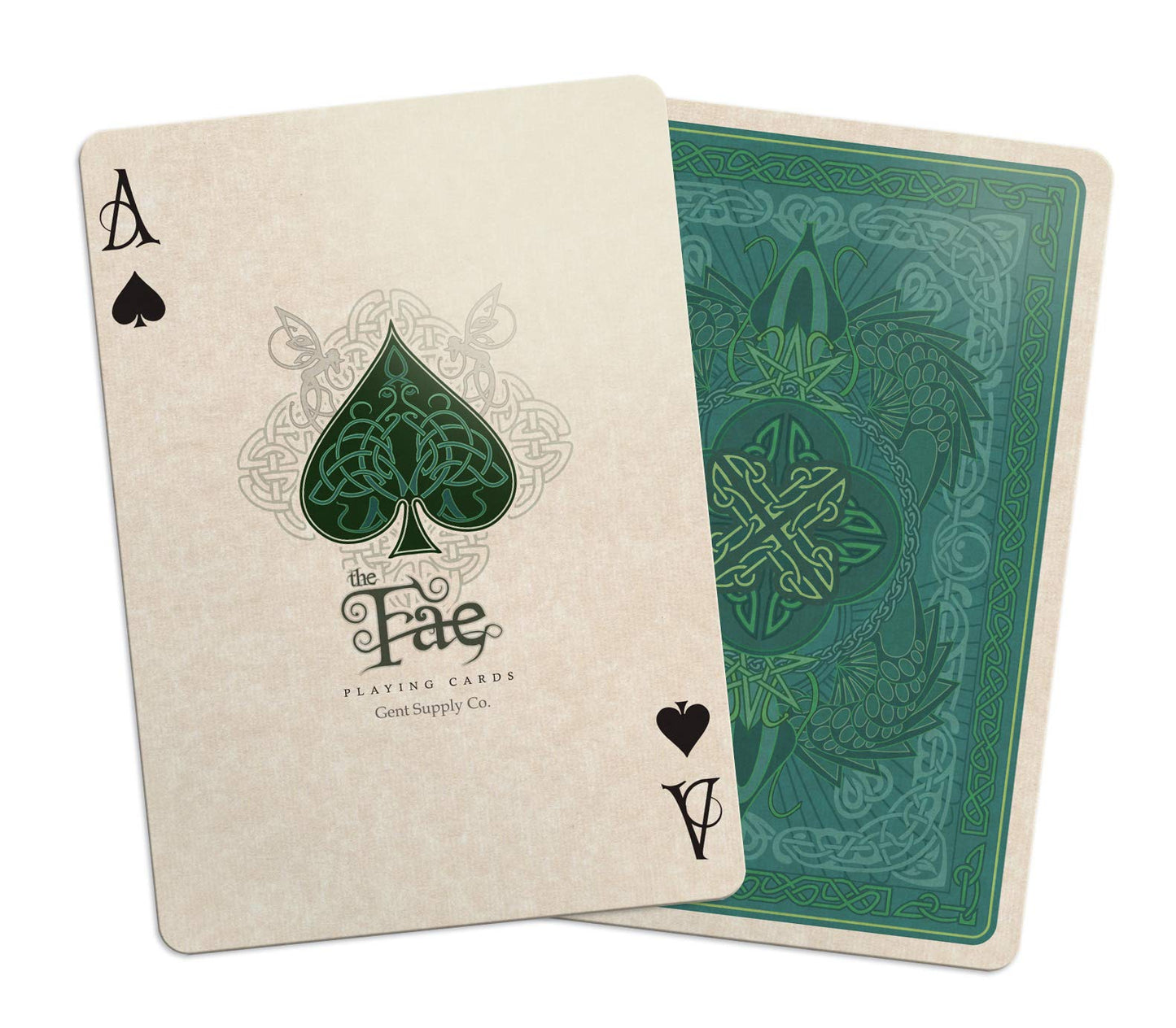 GENT SUPPLY CO. Bicycle Creatures of The FAE Playing Cards - Green, Cardstock Material