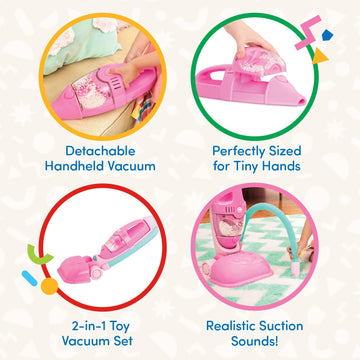 Battat - Play Circle - House Cleaning Set For Kids - Toy Vacuum - Hand Vacuum For Toddlers - Pretend Play - 3+ Years