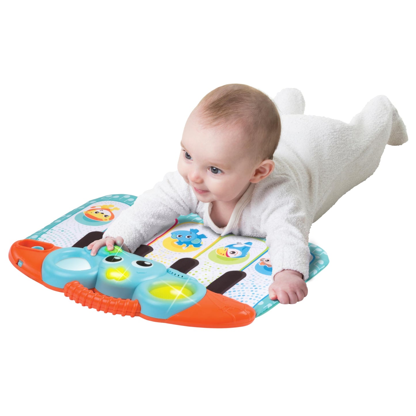 Playgro Melody 4-In-1 Music And Lights Baby Piano - Multi-Functional Kick Pad With Engaging Lights And Sounds For Babies 0+ Months - Musical Toy For On-The-Go Sensory Exploration & Developmental Fun
