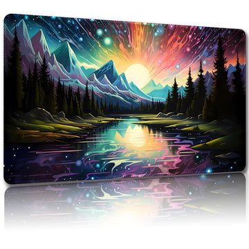 Malqiqi Playmat For Mtg, With Free Storage Bags,Game Mat 24 X 14 Inches, Tcg And Board Game Mat For Cards,Mousepad Desk Mats (Re