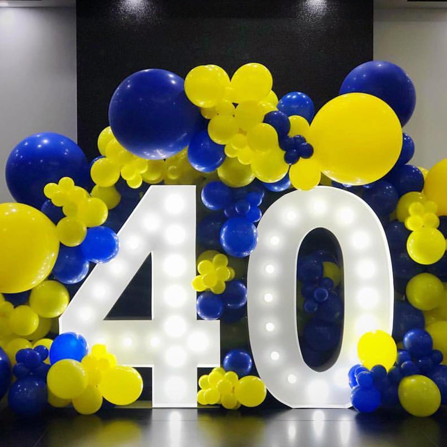 Yellow Blue Balloons, 12 Inches Blue Yellow White Balloons With Confetti Balloons Dark Blue Latex Balloon Helium For Kids Birthd