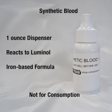 Crime Scene Synthetic Blood: Fluoresces When Used with luminol, 1 Ounce