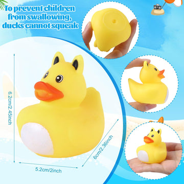 60 Pcs Cruise Rubber Ducks Assorted Rubber Duckies with Storage Bag for Ducks Ducking, Cruise Ducks Hiding , Bath Toys, Beach Po