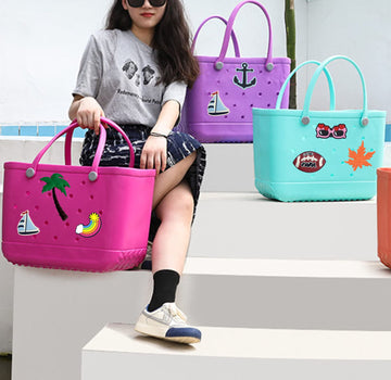Lckaey Rubber Beach Bag Accessories-PVC Rubber decoration-for EVA Purse Bogg Inserts Y064Figure 31
