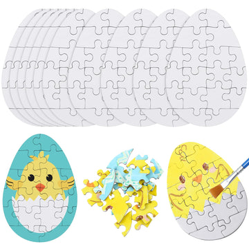 Motionchic 20 Pack Easter Egg Blank Puzzles To Draw On 18 Pieces Each 3.9 X 2.7 Make Your Own Puzzle Egg Shape Create Your Own P