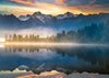 Ravensburger - Lake Matheson New Zealand - 1000 Piece Jigsaw Puzzle - Stunning Peaceful Lake at Sunrise - Majestic Misty Mountains - Ideal Gift - Frameable Art - Screen-Free Fun - Puzzles for mature-themeds