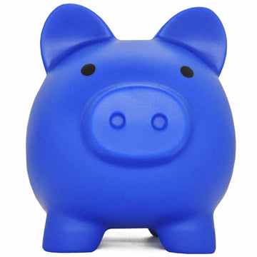 Cute Piggy Bank For Sbrvaniy Pig Money Bank Coin Bank For Boys And Girls My First Unbreakable Money Bank Large Size Decoration Savings Christmas, Halloween, Birthday Gift (Navy Blue)
