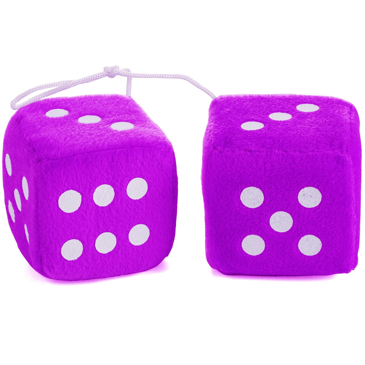 50s Party Decorations - Hanging Fuzzy Dice for 50s Parties 12 Plush Accessories by Tigerdoe