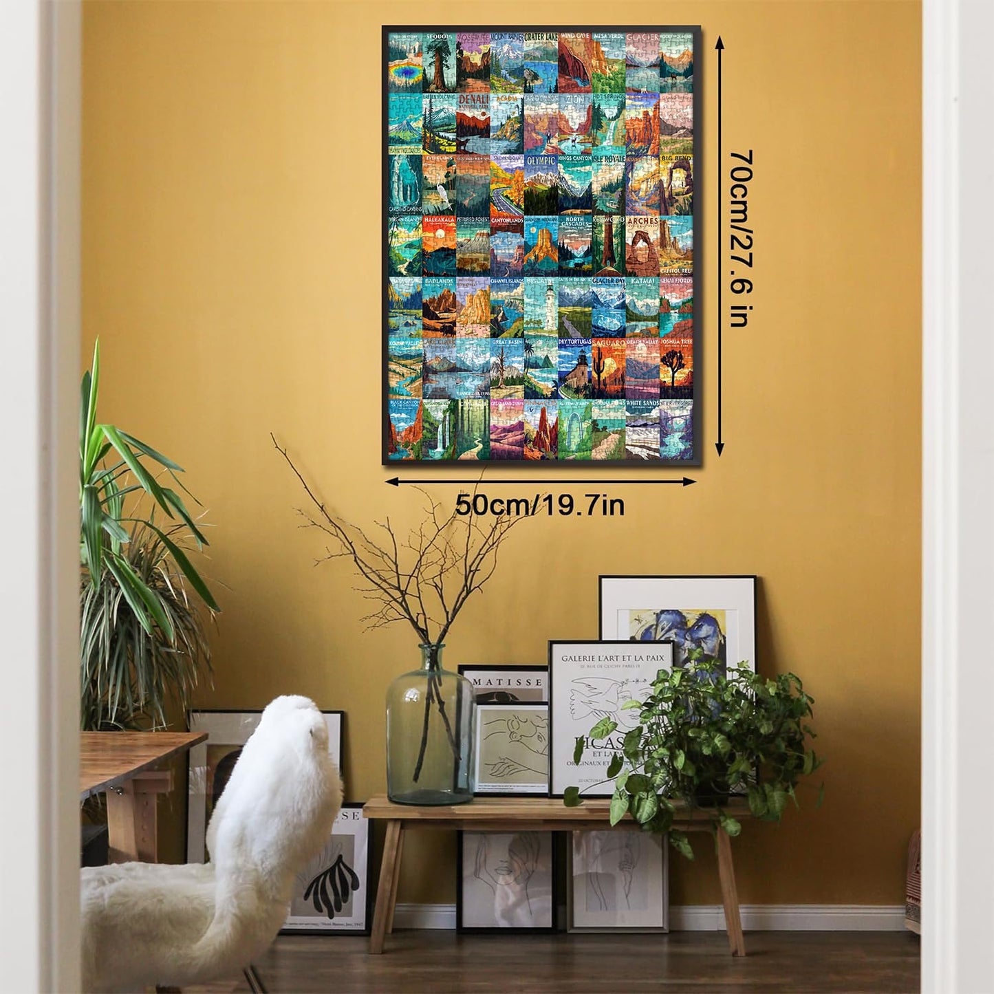 National Parks Puzzle For Adults 1000 Pieces, Travel Poster Landscape Puzzle Including Zion Yellowstone Yosemite, Nature Jigsaw Puzzles Scenery Mountain Scene