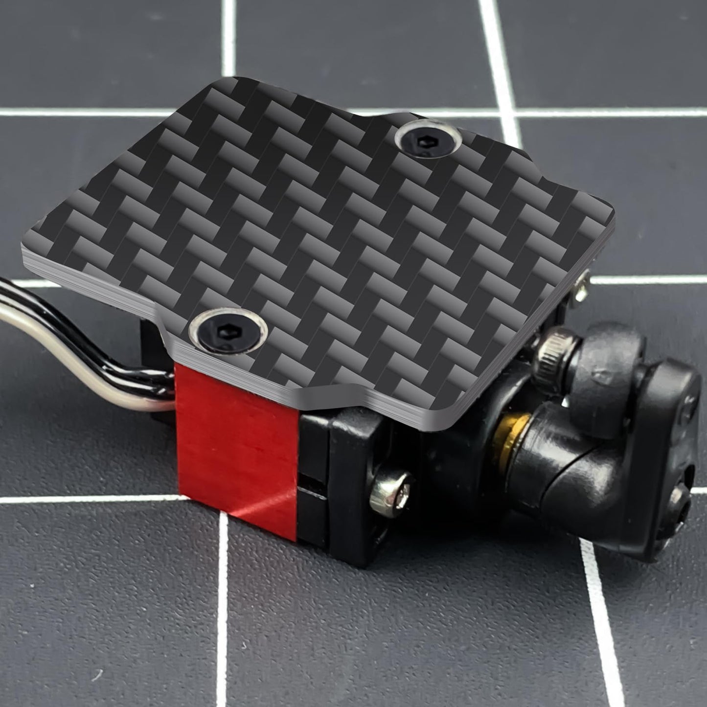 BRKRC Carbon Fiber Servo Mount/Radio Deck for Standalone ESC/Receiver for Arrma 1/18 Granite GROM MEGA 380 Brushed 4X4 Monster T