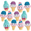 ArtCreativity Plush Ice Cream Cone Toys for Kids, Set of 12, Soft and Cuddly Soft Stuffed Toys, Includes Assorted Colors and Des