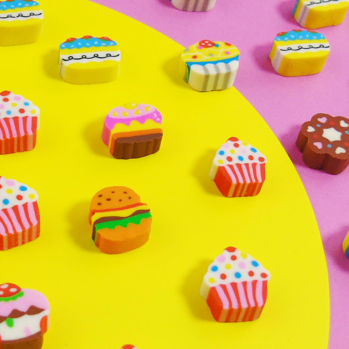 300 Pieces Mini Cupcake Eeasers For Kids Bulk, Mini Cute Kids Pencil Erasers Assortment Novelty Eeasers For Party Favor, Home Sc