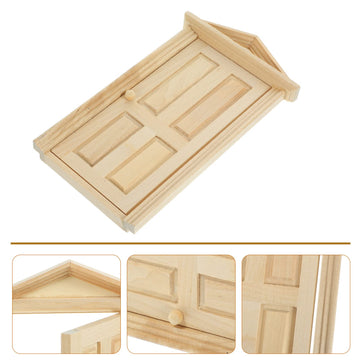 Zerodeko Dollhouse Door 1 12 Scale, Mini Wooden Door, Dollhouse Front Door 1 12 Scale, Mini Wooden Door for Dolls DIY Dollhouse