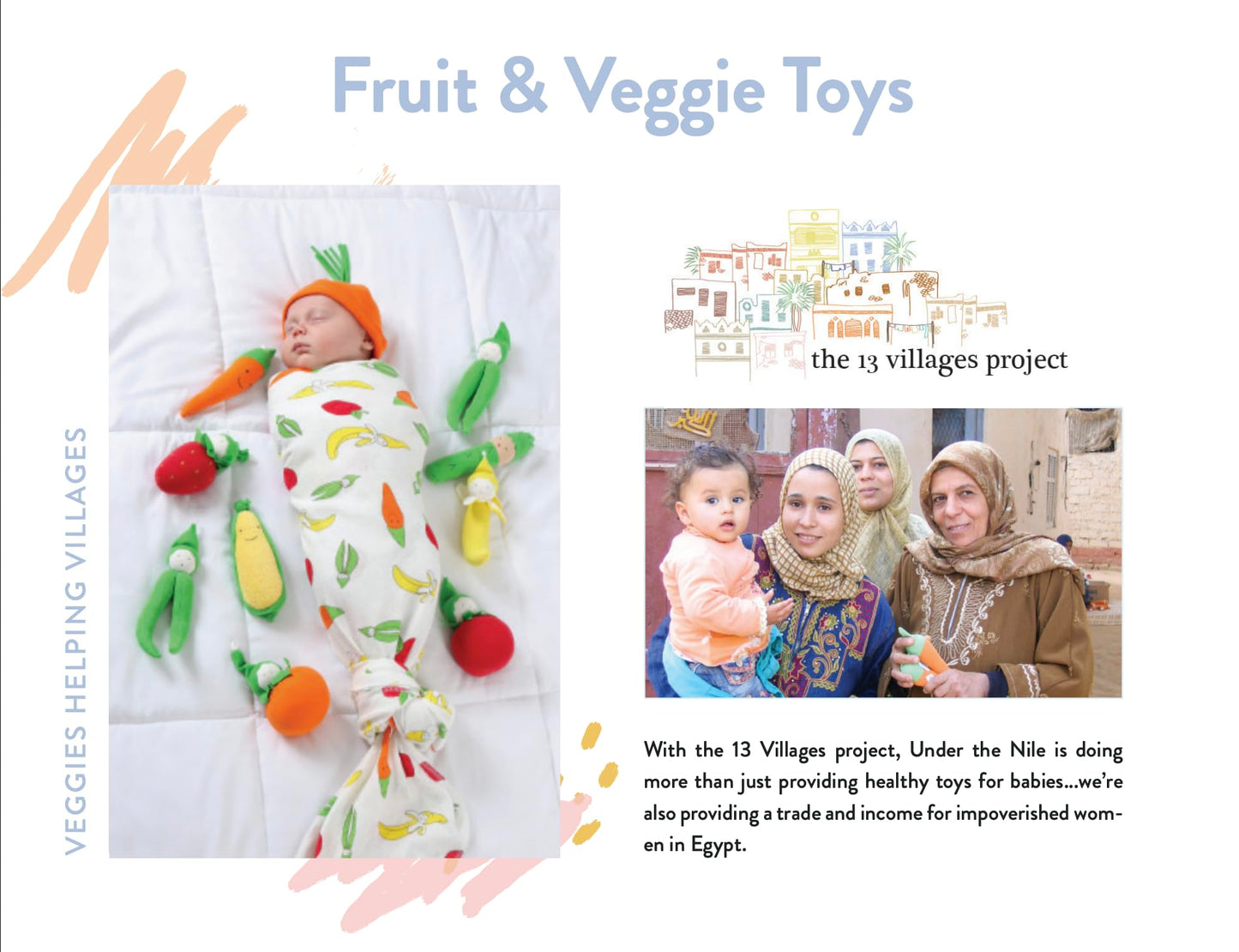 Under The Nile Oganic Cotton Corn Veggie Toy